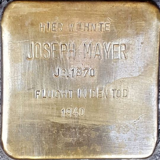 Stolperstein en memoria de Josef Dawson Mayer