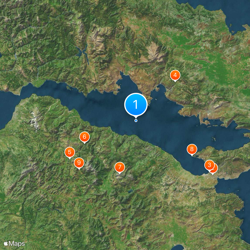 Gulf of Corinth Map