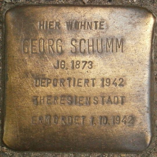 Stolperstein en memoria de Georg Schumm