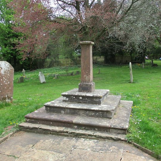 Medieval cross in Chelmarsh churchyard