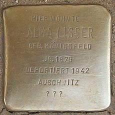 Stolperstein dedicated to Alma Lisser