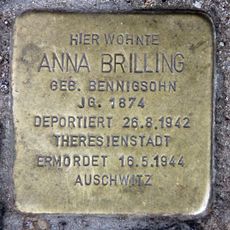 Stolperstein en memoria de Anna Brilling