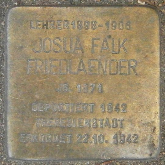 Stolperstein für Josua Falk Friedlaender