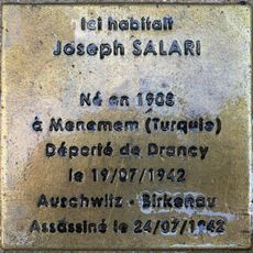 Stoleperstein à la mémoire de Joseph Salari