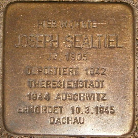 Stolperstein dedicated to Joseph Sealtiel