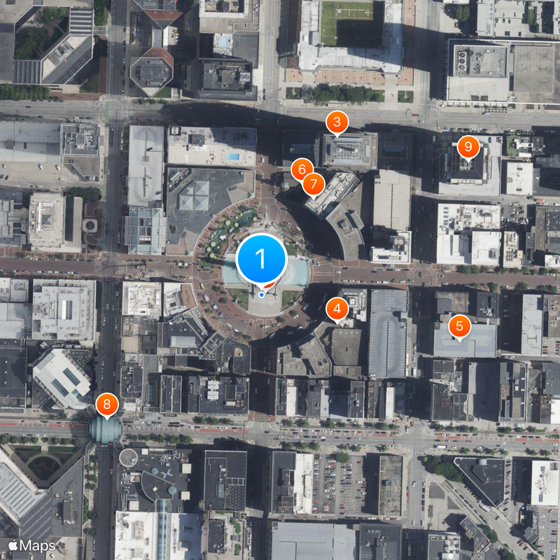 Area code 317 Map