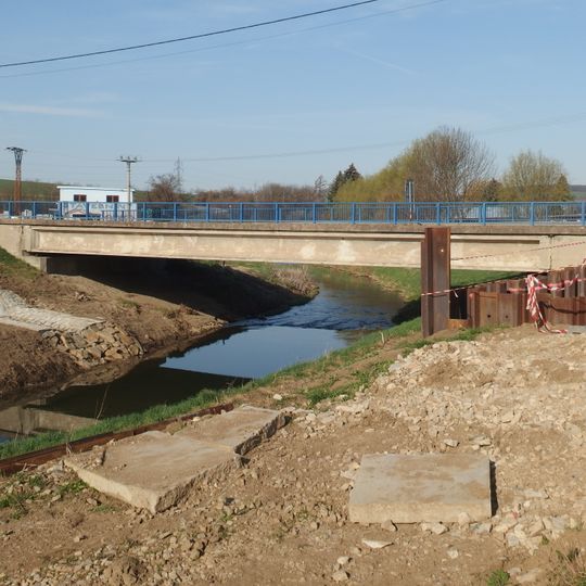 Most Vlčnovské ulice přes Olšavu v Uherském Brodě