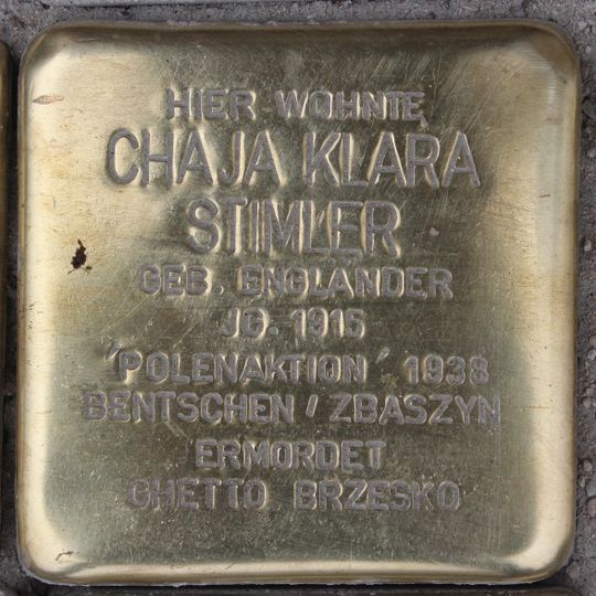 Stolperstein für Chaja Klara Stimler