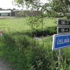 Most silnice  II/186 přes Úslavu východně od Plánice