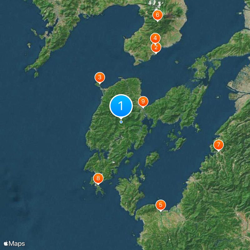 Amakusa island group Map