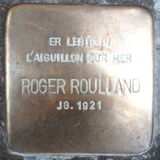 Stolperstein en memoria de Roger Roulland