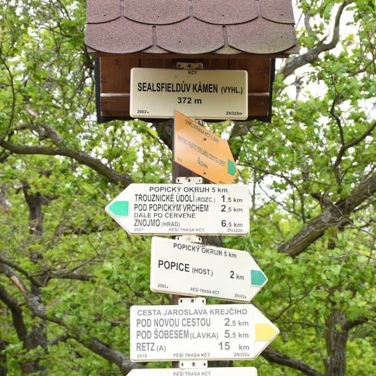 Rozcestník Sealsfieldův kámen - vyhl.