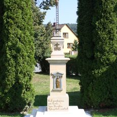 Wayside cross near chapel in Slatina