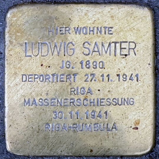 Stolperstein en memoria de Ludwig Samter