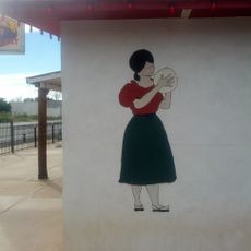 Sadie's woman making tortilla mural