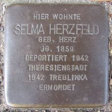 Stolperstein dedicated to Selma Herzfeld