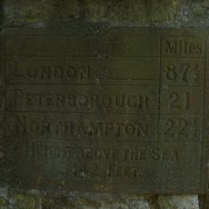 Milestone, left hand entrance to churchyard