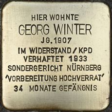Stolperstein dedicated to Georg Winter
