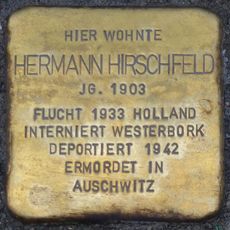 Stolperstein dedicated to Hermann Hirschfeld
