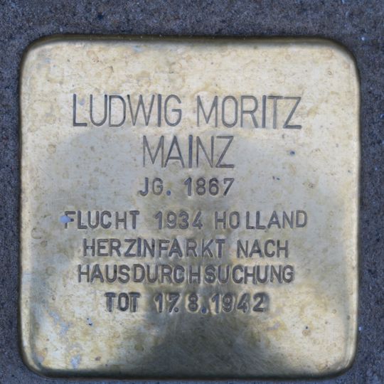 Stolperstein à la mémoire de Ludwig Moritz Mainz