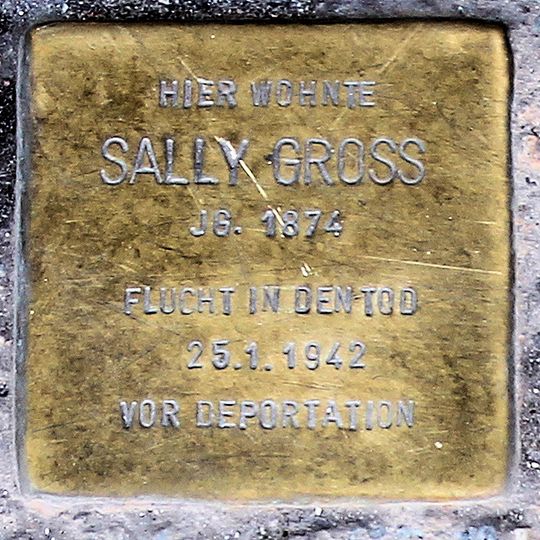 Stolperstein dedicated to Sally Gross