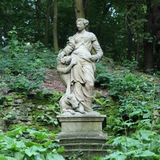 Socha Diana v parku Cibulka v Košířích