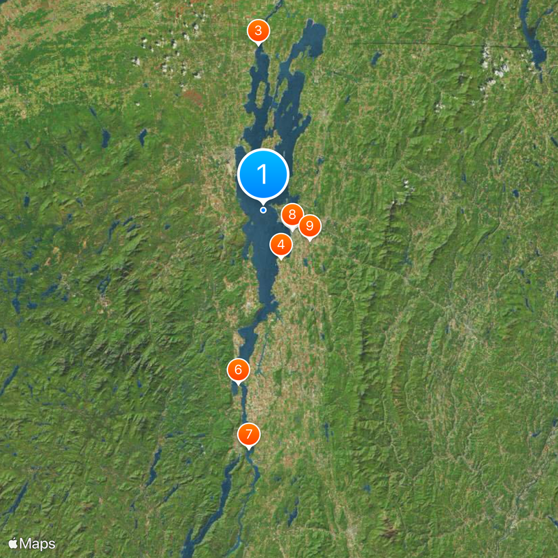 Lago Champlain Mapa