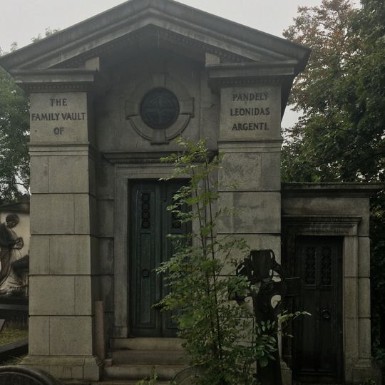 West Norwood Memorial Park Pa Argenti Mausoleum On North Side Of The Greek Burial Ground