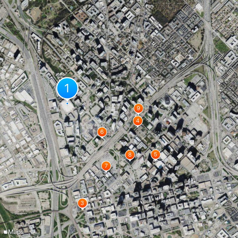 American Airlines Center Karte