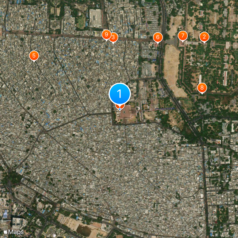 Jama Masjid, Delhi Map