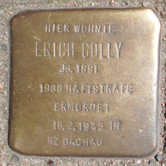 Stolperstein für Erich Golly