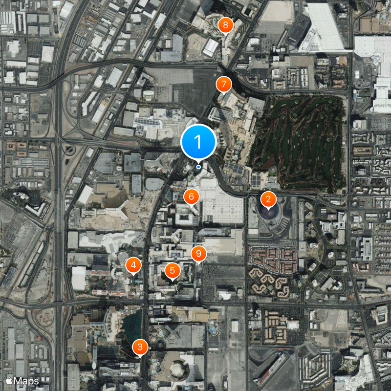 The Palazzo at The Venetian Map