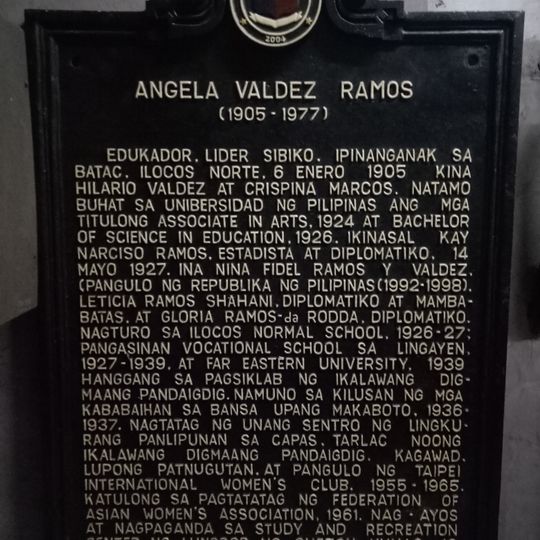 Angela Valdez Ramos historical marker