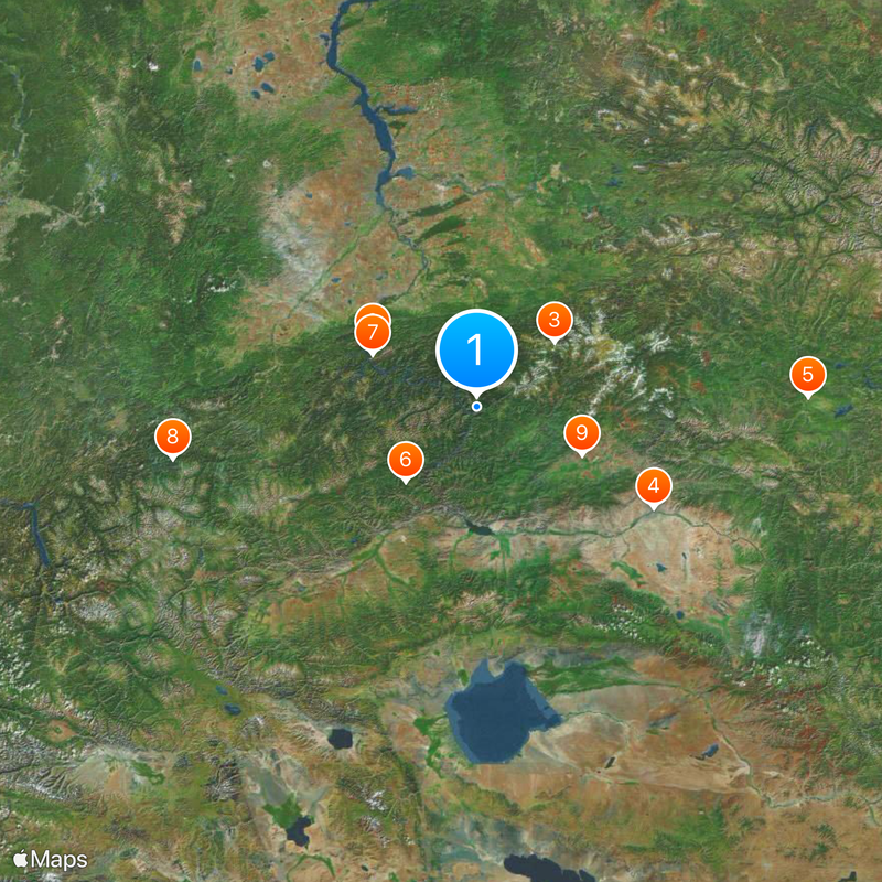 Western Sayan Map