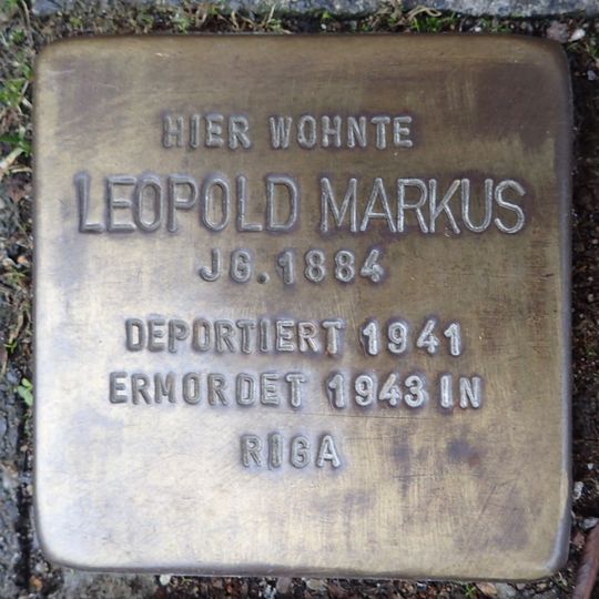 Stolperstein en memoria de Leopold Markus