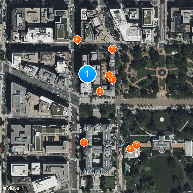 Renwick Gallery Kaart