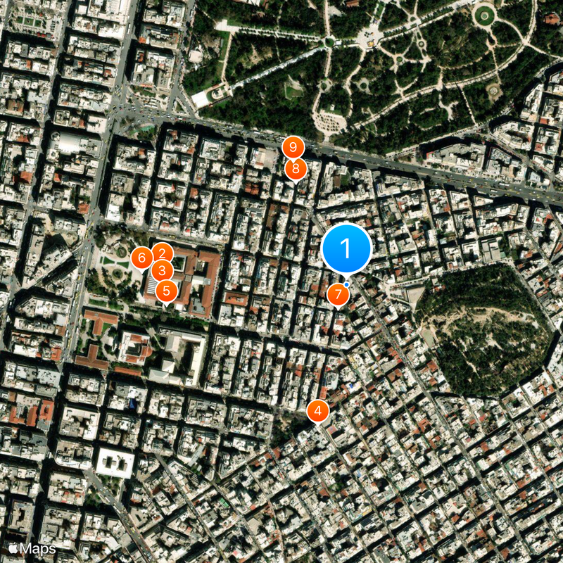 Gemeinde Athen Karte