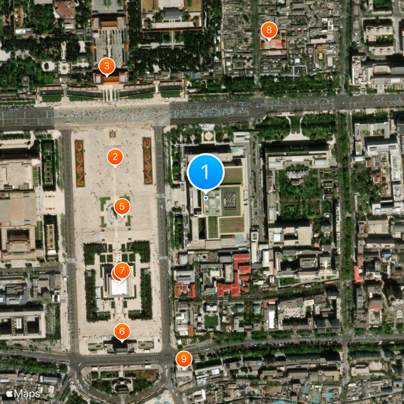 Museo nazionale della Cina Mappa