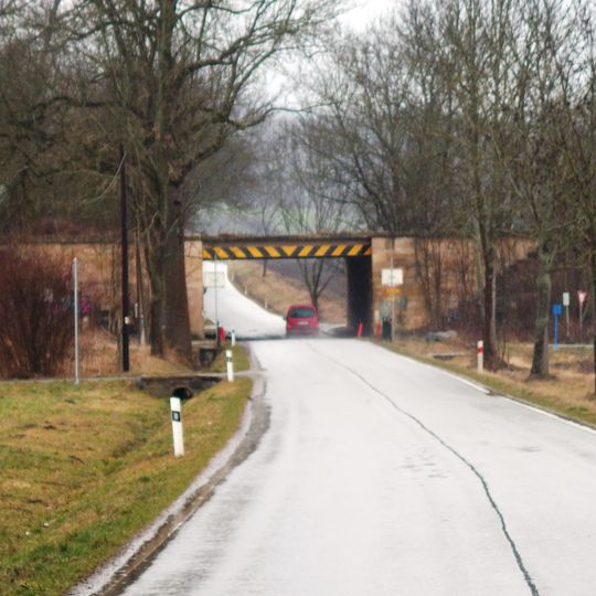 Most nedokončené dálnice Vídeň - Vratislav přes Svitavskou ulici v Jevíčku