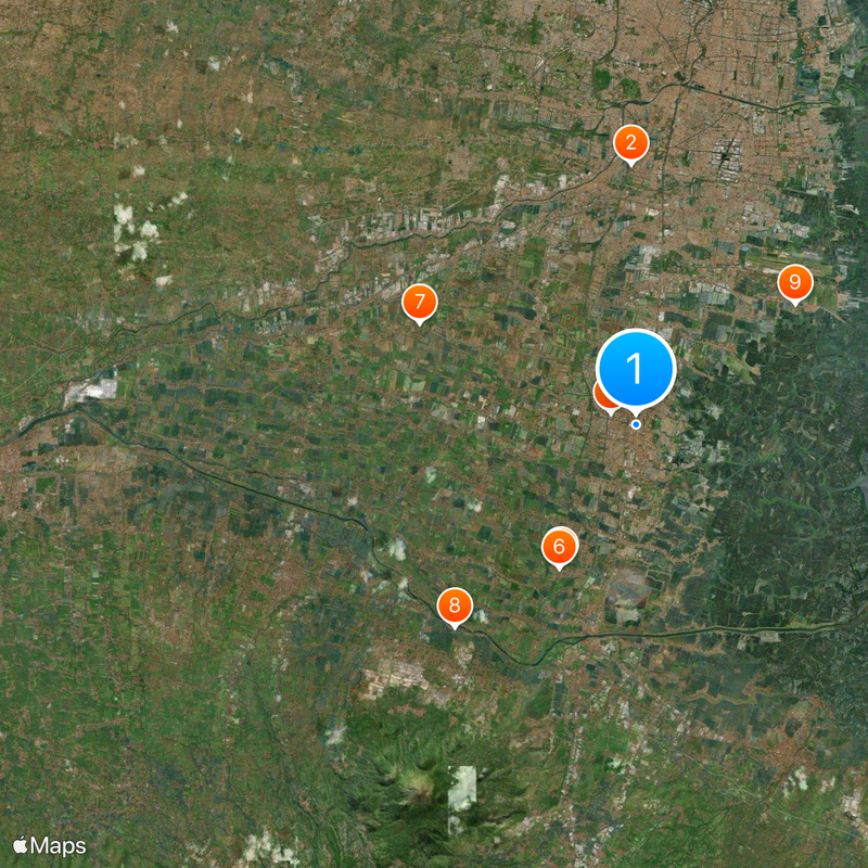 Kabupaten de Sidoarjo Carte