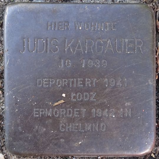 Stolperstein en memoria de Judis Kargauer