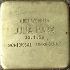 Stolperstein dedicated to Julia Marx