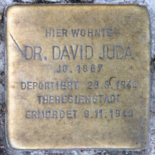 Stolperstein dedicated to David Juda