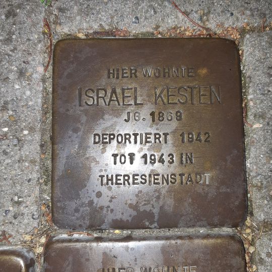 Stolperstein en memoria de Israel Kesten