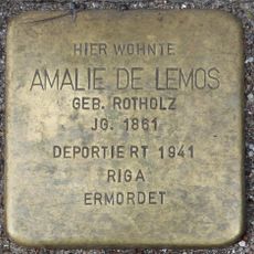 Stolperstein dedicated to Amalie de Lemos