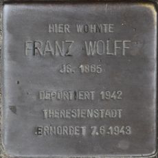 Stolperstein dedicated to Franz Wolff
