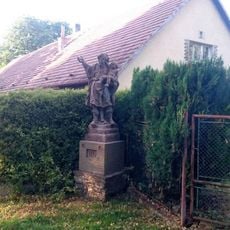 Statue of Saint Joseph and Jesus Christ as a baby in Ouběnice
