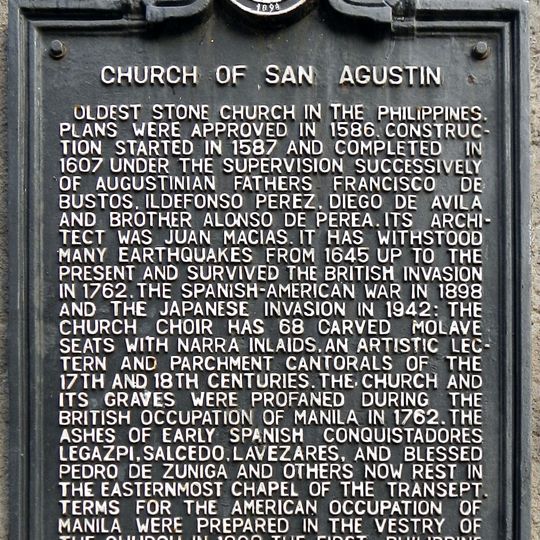 Church of San Agustin historical marker
