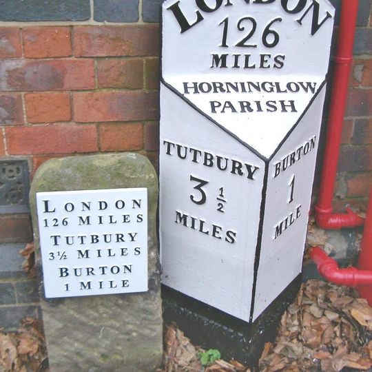 Milestone, Horninglow Road North; by Royal Oak PH, just west of bypass flover