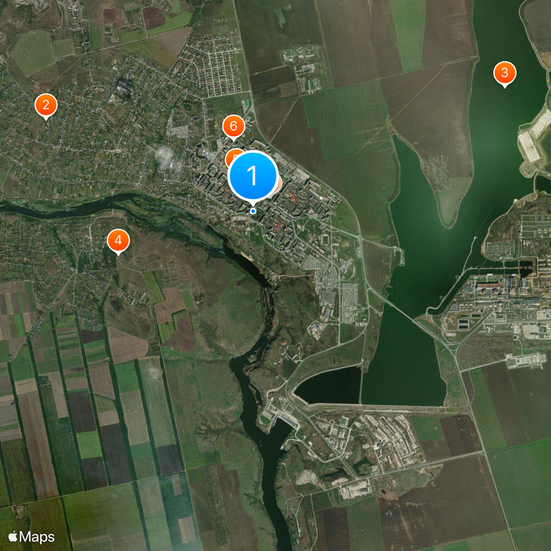 Pivdennoukrainsk Map